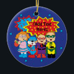 Hanukkah Circle Ornament<br><div class="desc">Hanukkah Circle Ornament (Dubbla Sided). Anpassa genom att välja ditt favoritteckensnitt stil, storlekt, färg och text!</div>