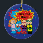 Hanukkah Circle Ornament<br><div class="desc">Hanukkah Circle Ornament (Dubbla Sided). Anpassa genom att välja ditt favoritteckensnitt stil,  storlekt,  färg och text!</div>