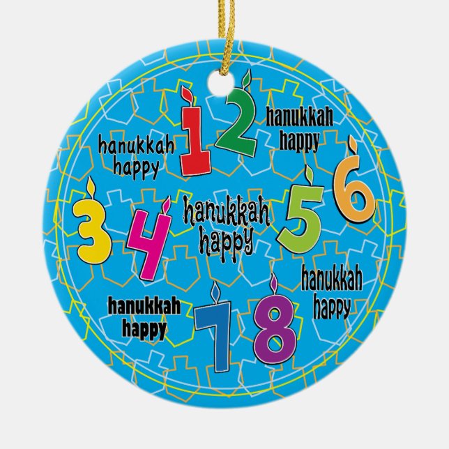 Hanukkah Circle Ornament (Framsidan)