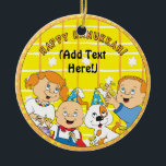 Hanukkah Circle Ornament<br><div class="desc">Hanukkah Circle Ornament. Anpassa genom att använda ditt favoritteckensnitt stil, storlekt, färg och text.</div>