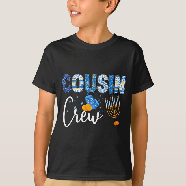 Hanukkah Cousin Crew Matching Family Christmas Paj T Shirt (Framsida)
