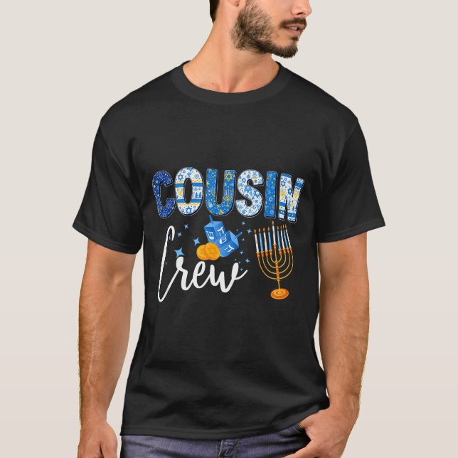 Hanukkah Cousin Crew Matching Family Christmas Paj T Shirt (Framsida)