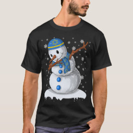 Hanukkah Dabbing Snögubbe Chanukah Helgdag T Shirt