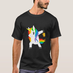 Hanukkah Dabbing Unicorn Funny Chanukah Jewish Dre T Shirt