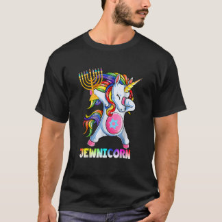 Hanukkah Dabbing Unicorn Jewnicorn Chanukah Jewish T Shirt