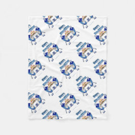 Hanukkah Dancing Dreidels och Jelly Doughnut Fleecefilt