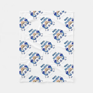 Hanukkah Dancing Dreidels och Jelly Doughnut Fleecefilt