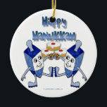 Hanukkah Dancing Dreidels och Jelly Doughnut Julgransprydnad Keramik<br><div class="desc">Du tittar på Lee Hiller-designsamlingen av Hem- och Office Decor,  Apparel,  Gifts and Collectibles. Utformningen omfattar Lee Hiller Photography och Mixed Media Digital Art Collection. Du kan visa hennes naturfotografi på http://HikeOurPlanet.com/ och följa hennes vandrande blogg i Hett Vår nationalpark.</div>