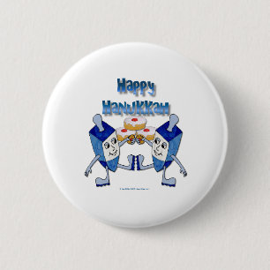 Hanukkah Dancing Dreidels och Jelly Doughnut Knapp