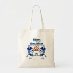 Hanukkah Dancing Dreidels och Jelly Doughnut Tygkasse