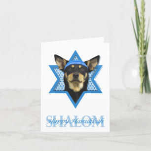 Hanukkah davidsstjärna - australiensisk Kelpie Helgkort