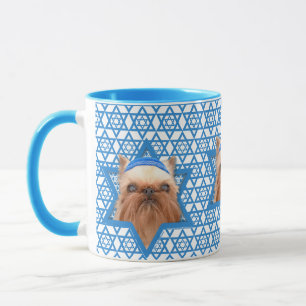 Hanukkah davidsstjärna - Bryssel Griffon Mugg