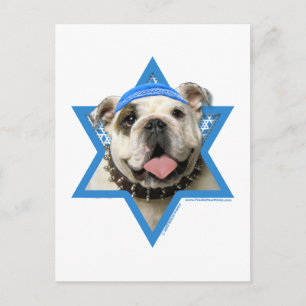 Hanukkah davidsstjärna - bulldogg helg vykort
