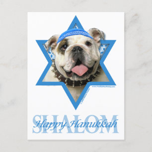 Hanukkah davidsstjärna - bulldogg helg vykort