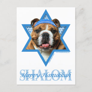 Hanukkah davidsstjärna - bulldogg helg vykort