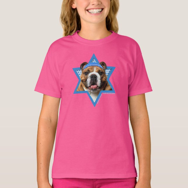 Hanukkah davidsstjärna - bulldogg tröja (Framsida)