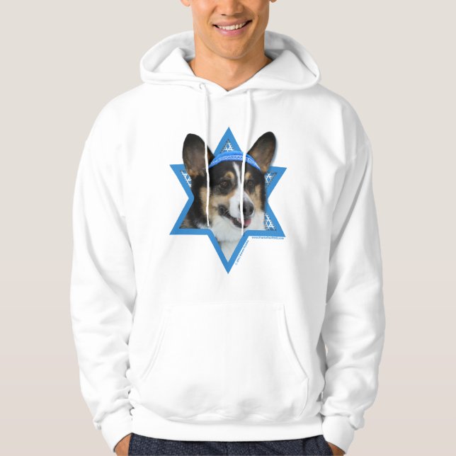 Hanukkah davidsstjärna - Corgi Sweatshirt (Framsida)