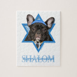 Hanukkah davidsstjärna - fransk bulldogg - kricka pussel