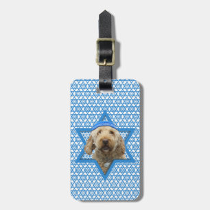 Hanukkah davidsstjärna - GoldenDoodle Bagagebricka