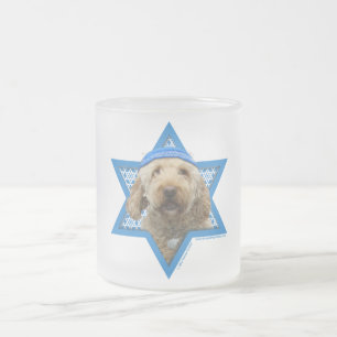Hanukkah davidsstjärna - GoldenDoodle Frostad Glasmugg