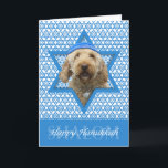 Hanukkah davidsstjärna - GoldenDoodle Helgkort<br><div class="desc">Vad kunde göra ordstävet lyckliga Hanukkah mer roligt än ha denna GoldenDoodle hund att ha på sig en Yamaka som omgavs av davidsstjärnan. Denna nyckfulla helgdagdesign ska är säker att glädja din vänner och familj såväl som andra hund älskare. Denna design är tillgänglig in över 100 Hund aveln. Om du...</div>