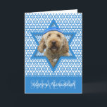 Hanukkah davidsstjärna - GoldenDoodle Helgkort<br><div class="desc">Vad kunde göra ordstävet lyckliga Hanukkah mer roligt än ha denna GoldenDoodle hund att ha på sig en Yamaka som omgavs av davidsstjärnan. Denna nyckfulla helgdagdesign ska är säker att glädja din vänner och familj såväl som andra hund älskare. Denna design är tillgänglig in över 100 Hund aveln. Om du...</div>