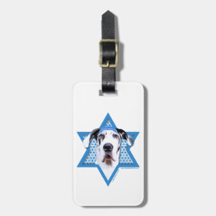Hanukkah davidsstjärna - great dane - Harlequin Bagagebricka
