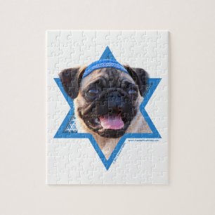 Hanukkah davidsstjärna - mops pussel
