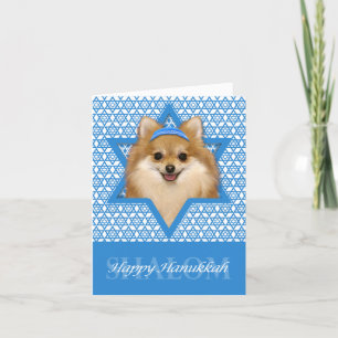 Hanukkah davidsstjärna - Pomeranian Helgkort