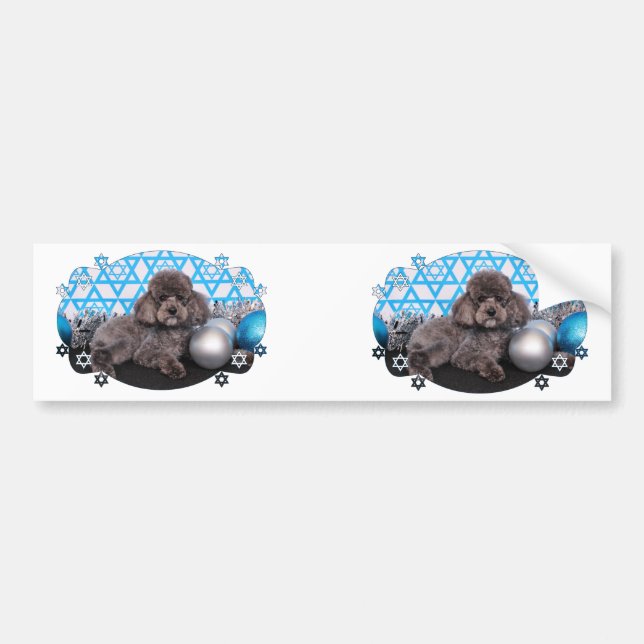 Hanukkah davidsstjärna - pudel - Murphy Bildekal (Framsidan)