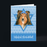 Hanukkah davidsstjärna - Sheltie Helgkort<br><div class="desc">Vad kunde göra ordstävet lyckliga Hanukkah mer roligt än ha denna Sheltie hund att ha på sig en Yamaka som omgavs av davidsstjärnan. Denna nyckfulla helgdagdesign ska är säker att glädja din vänner och familj såväl som annan djur älskare. Denna design är tillgänglig in över 100 Hund aveln. Om du...</div>