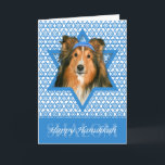 Hanukkah davidsstjärna - Sheltie Helgkort<br><div class="desc">Vad kunde göra ordstävet lyckliga Hanukkah mer roligt än ha denna Sheltie hund att ha på sig en Yamaka som omgavs av davidsstjärnan. Denna nyckfulla helgdagdesign ska är säker att glädja din vänner och familj såväl som annan djur älskare. Denna design är tillgänglig in över 100 Hund aveln. Om du...</div>