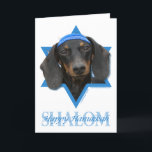 Hanukkah davidsstjärna - tax - Winston Helgkort<br><div class="desc">Vad kunde göra ordstävet lyckliga Hanukkah mer roligt än ha denna taxhund att ha på sig en Yamaka som omgavs av davidsstjärnan. Denna nyckfulla helgdagdesign ska är säker att glädja din vänner och familj såväl som andra hund älskare. Denna design är tillgänglig in över 100 Hund aveln. Om du inte...</div>