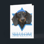 Hanukkah davidsstjärna - tax - Winston Helgkort<br><div class="desc">Vad kunde göra ordstävet lyckliga Hanukkah mer roligt än ha denna taxhund att ha på sig en Yamaka som omgavs av davidsstjärnan. Denna nyckfulla helgdagdesign ska är säker att glädja din vänner och familj såväl som andra hund älskare. Denna design är tillgänglig in över 100 Hund aveln. Om du inte...</div>