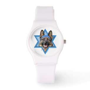 Hanukkah davidsstjärna - tysk herde armbandsur