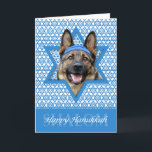 Hanukkah davidsstjärna - tysk herde helgkort<br><div class="desc">Vad kunde göra ordstävet lyckliga Hanukkah mer roligt än ha denna tyska herdehund att ha på sig en Yamaka som omgavs av davidsstjärnan. Denna nyckfulla helgdagdesign ska är säker att glädja din vänner och familj såväl som andra hund älskare. Denna design är tillgänglig in över 100 Hund aveln. Om du...</div>