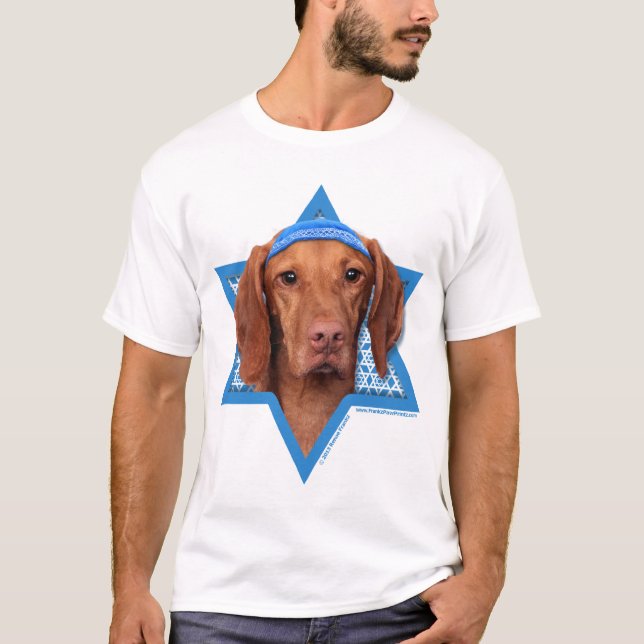 Hanukkah davidsstjärna - Vizsla - Reagan T Shirt (Framsida)