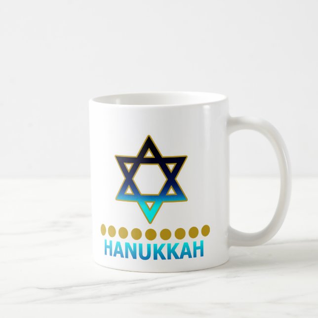 Hanukkah davidsstjärnamenora kaffemugg (Höger)