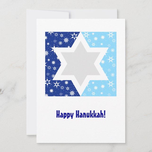 Hanukkah davidsstjärnaSnowflake Julkort (Framsida)