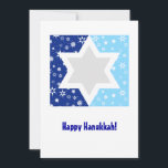 Hanukkah davidsstjärnaSnowflake Julkort<br><div class="desc">Överför ett kort med grafiskt får effekt. Perfekt som ett Hanukkah kort eller för en julfestinbjudan.  Tillfoga dina egna personligmeddelanden på bekläda & dra tillbaka eller redigera texten för att göra en underbar partyinbjudan. Tillgängligt med att matcha produkter.</div>