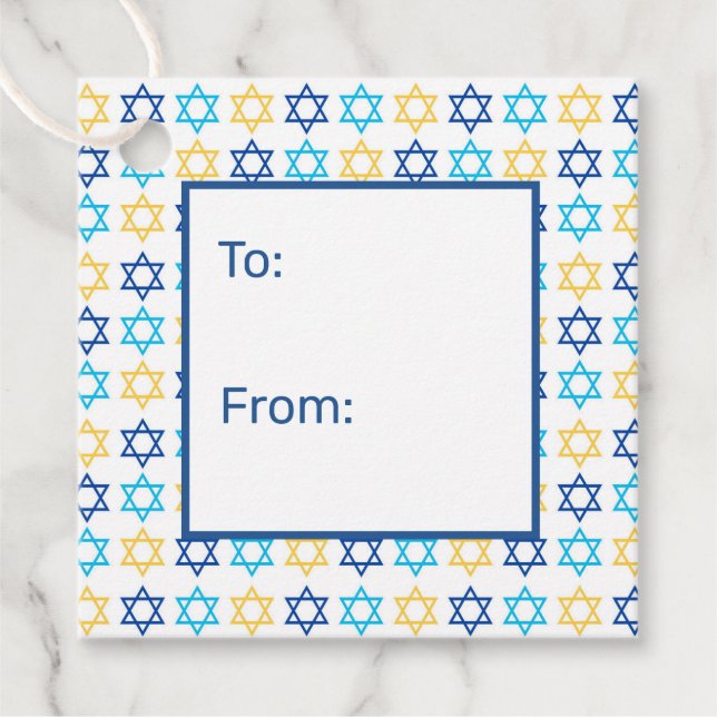 Hanukkah Davidstjärna Från För Favorit Etiketter (Framsida)