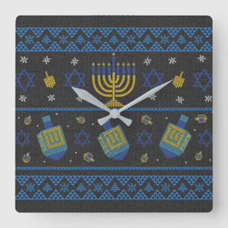 hanukkah-dekorativ kudde fyrkantig klocka