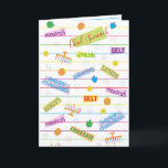 Hanukkah Design Party Greeting Card Helgkort<br><div class="desc">"Hanukkah Design Party"-hälsningskort med kuvert. Anpassa genom att ta bort text på insidan av hälsningskortet och ersätta med din egen text. Dessutom kan "Chag Sameach" på kortets framsida ändras. Välj ditt favoritteckensnitt stil, färg och storlekt. Tack för att du stannade och shoppade förbi. Mycket uppskattat!!!! Lycklig Hanukkah! Storlek: Normal (5...</div>
