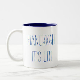 Hanukkah Det är Lit Två-Tonad Mugg