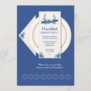 Hanukkah Dinner Party-inbjudan Inbjudningar