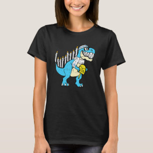 Hanukkah Dinosaur Menorawr Saurus Rex Chanukah Jew T Shirt