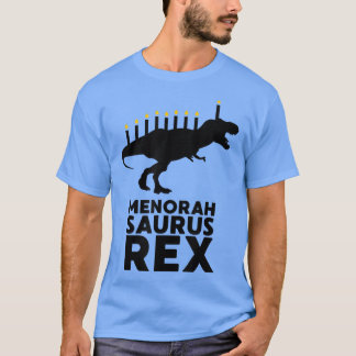 Hanukkah Dinosaur TRe Menorasaurus Funny Jewish TR T Shirt
