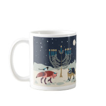 Hanukkah-djur Menorah Desert Coffee Mugg