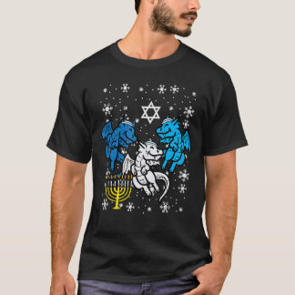 Hanukkah Drakar Chanukah Judiska Män Kvinnor Pojka T Shirt
