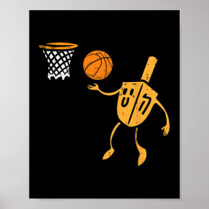 Hanukkah Dreidel Bysketbyll Chanukah Jewish Manar Poster